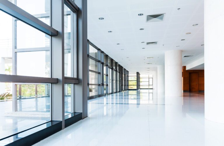 Empty Corridor in the Modern Office Building